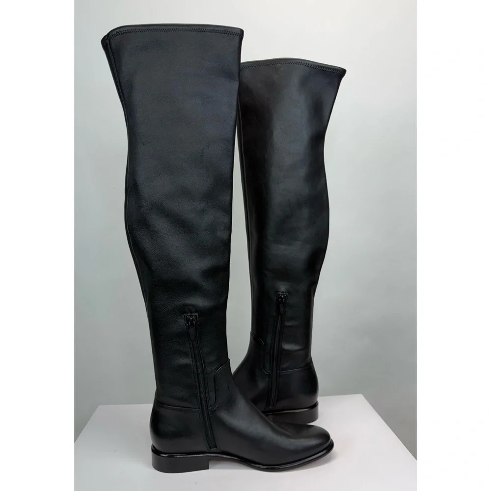 New Vince Cody Over the Knee Boot Black Sz 7.5